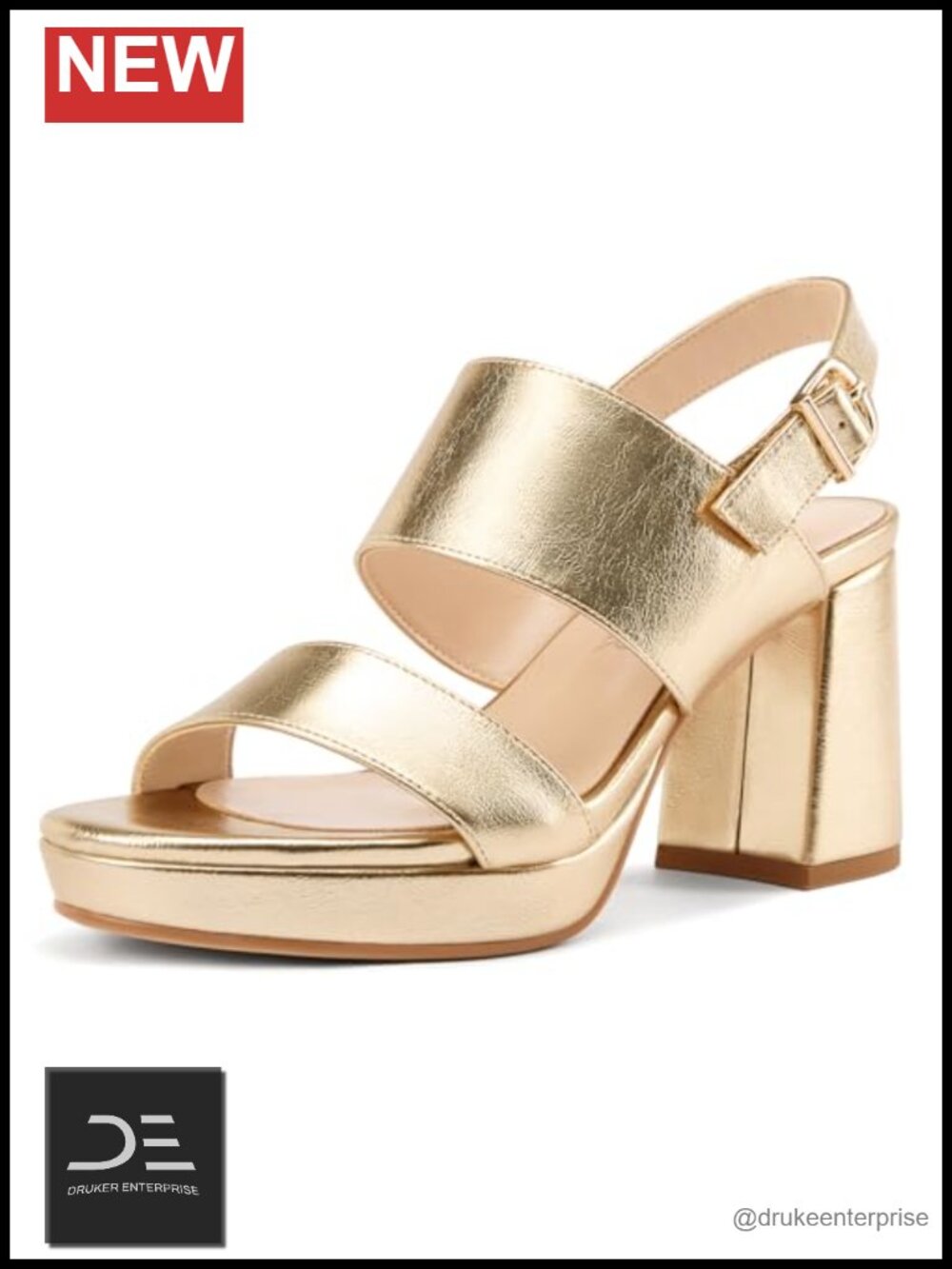 Womens Platform Chunky Block Heels Open Toe Ankle Strap Slingback Dress Sandals